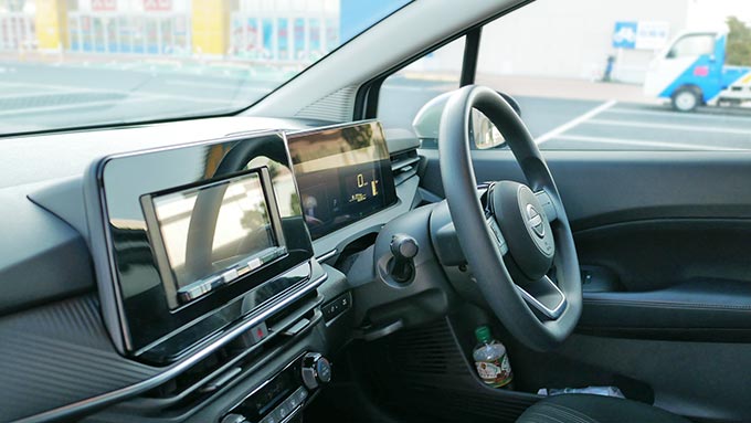 日産ノート2025:内装、助手席の印象